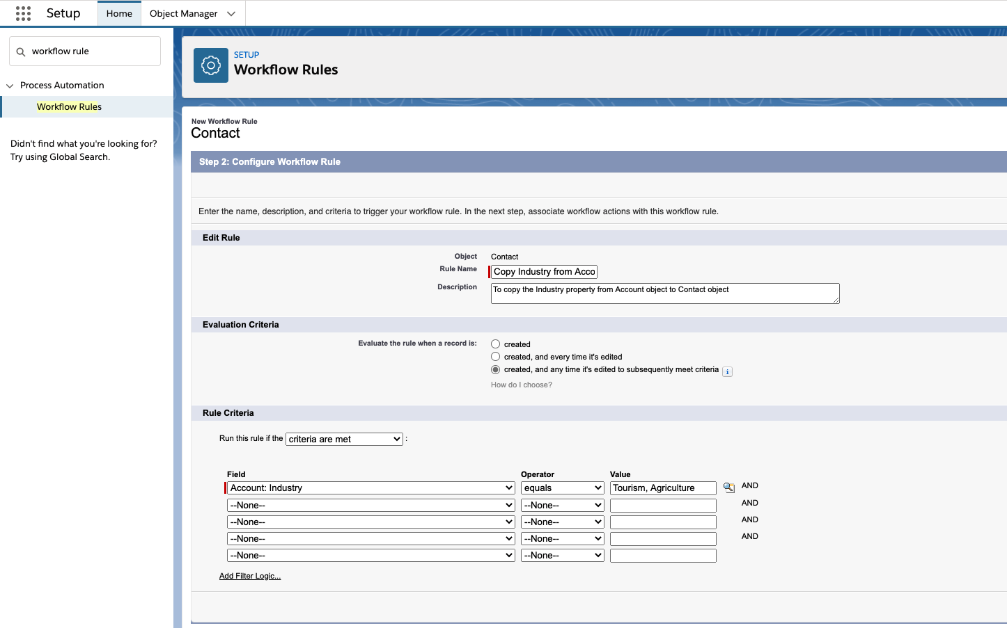 B2 workflow rules