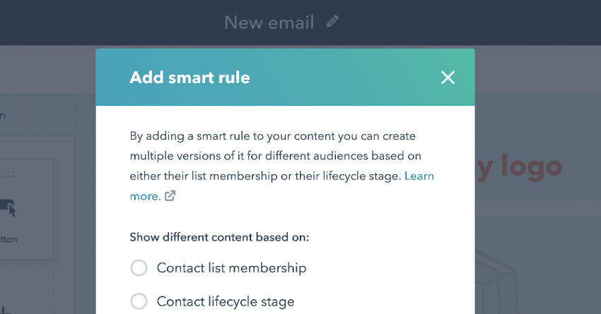 HubSpot smart content in email marketing