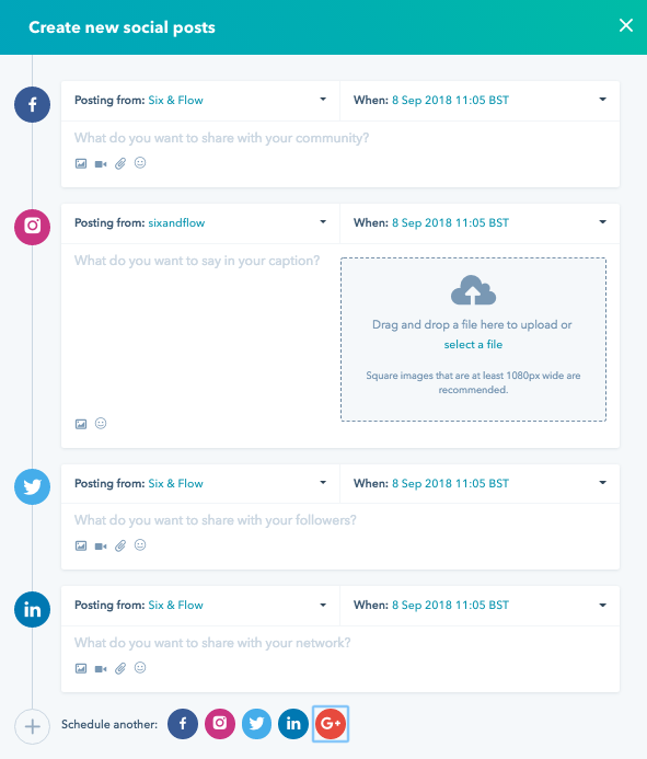 Satisfy all your social media posting needs using HubSpot