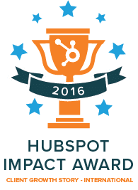 Our inbound marketing award from HubSpot 