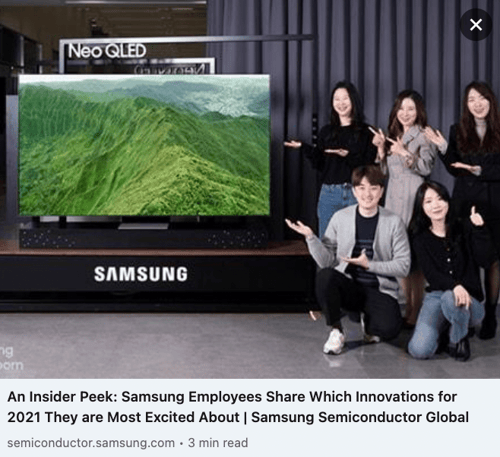 Samsung - emotional B2B LinkedIn marketing strategy example