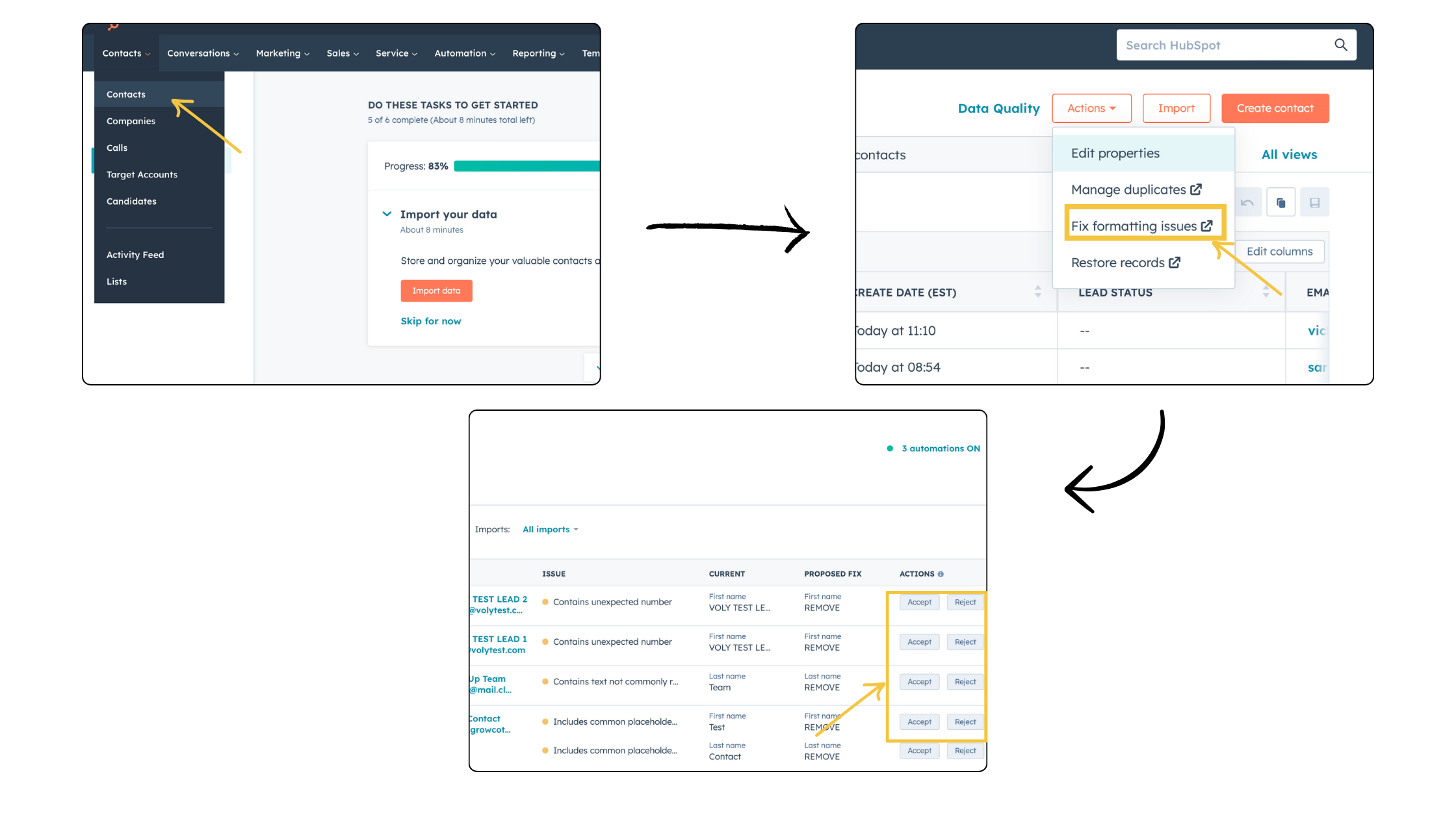 Navigating how to fix formatting issues on HubSpot