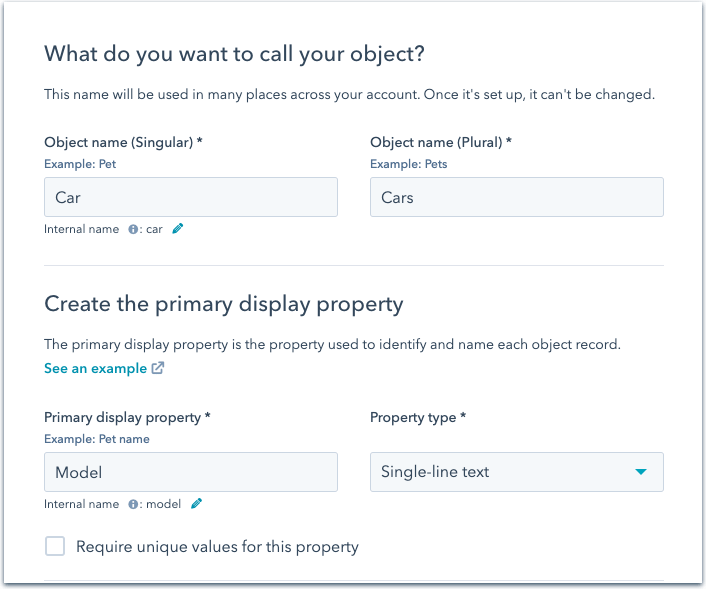 define-custom-object-name-and-display-property