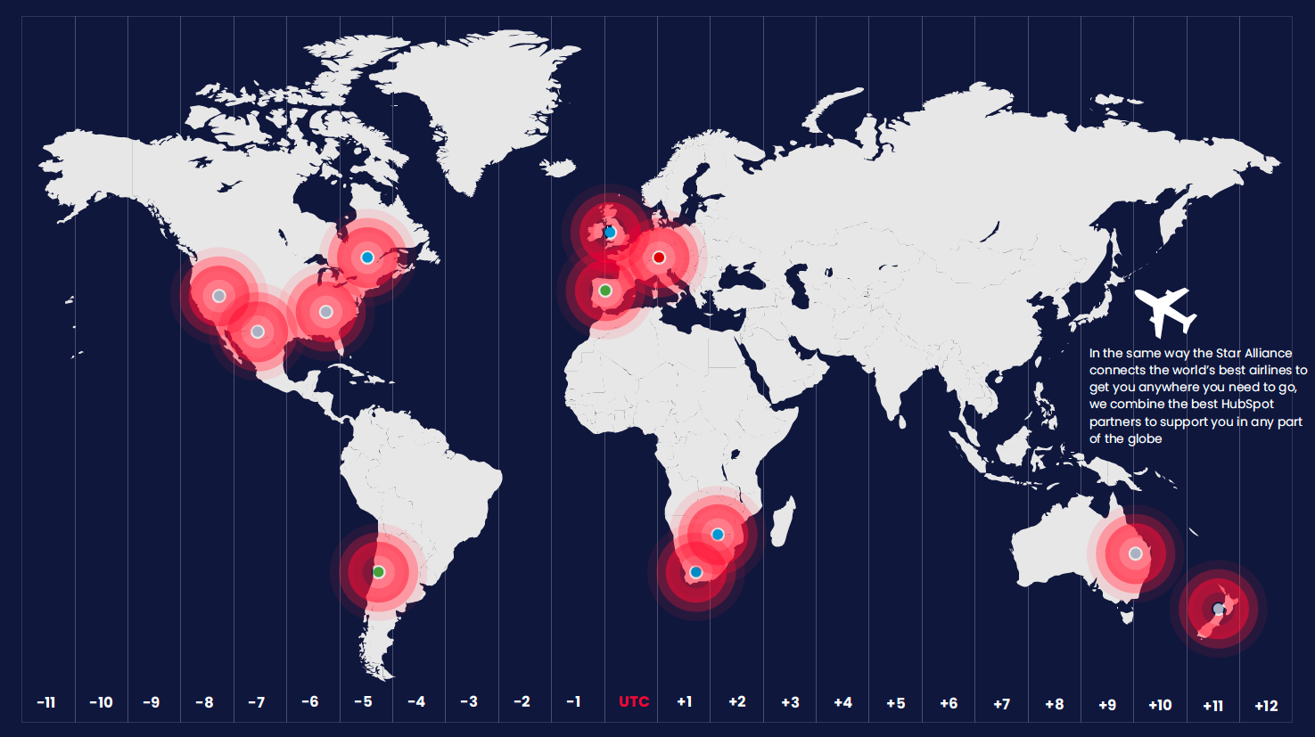 The Global Hub Alliance Map | Six & Flow