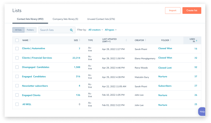 HubSpot Segmentation for Recruitment
